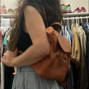 UNIVERSAL THREAD BROWN LEATHER BACKPACK